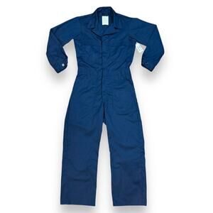 NWT Mechanics Jumpsuit Coveralls Mens Blue Zip Lightweight Utility Size 38 S